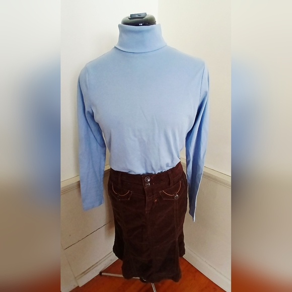 L.L. Bean Light Blue Women's Long Sleeve Turtleneck - Picture 4 of 8